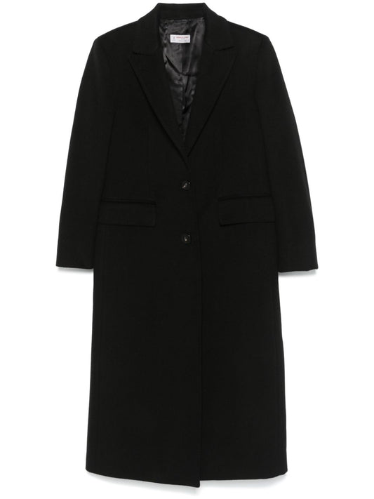 Wool single-breasted coat