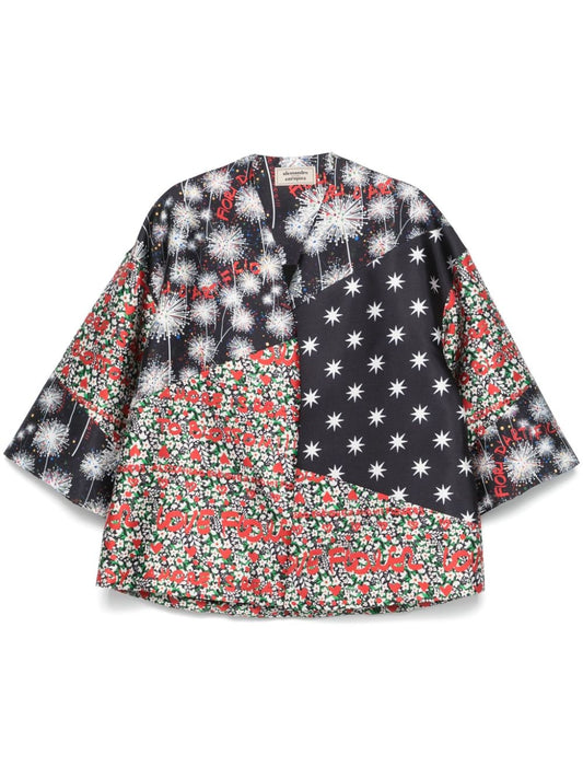 Printed kimono