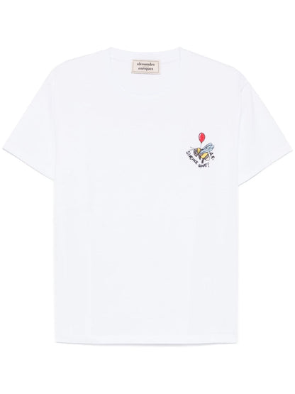 Embroidered cotton t-shirt