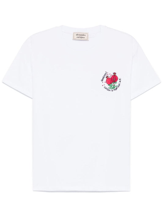 Embroidered cotton t-shirt