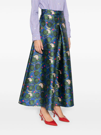 Printed long skirt