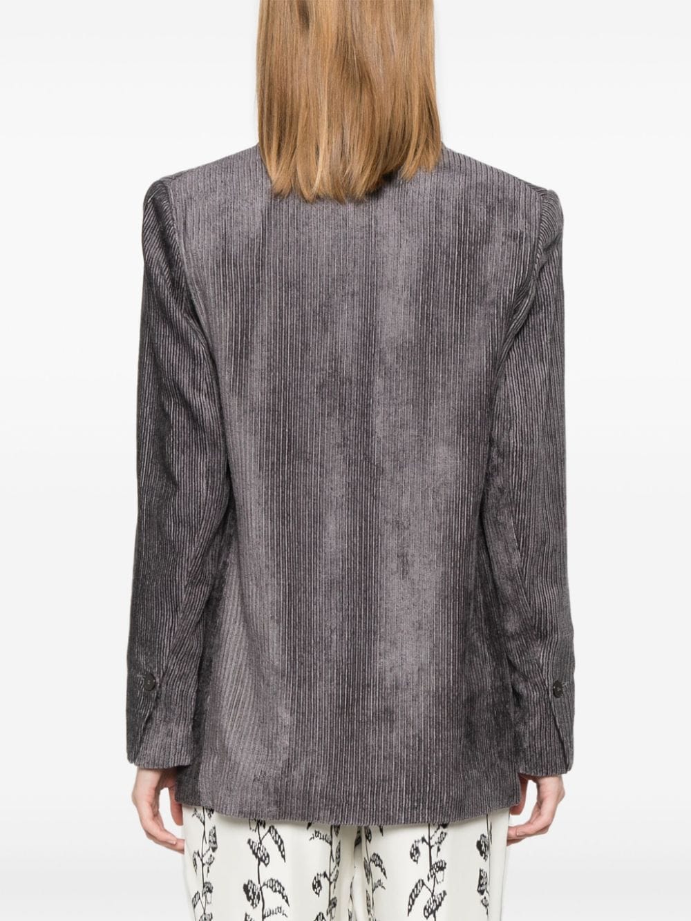 Velvet single-breasted jacket