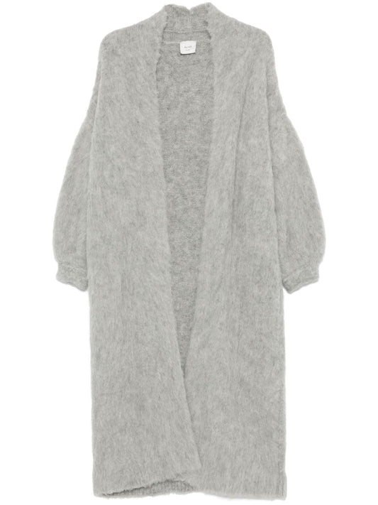 Wool long cardigan