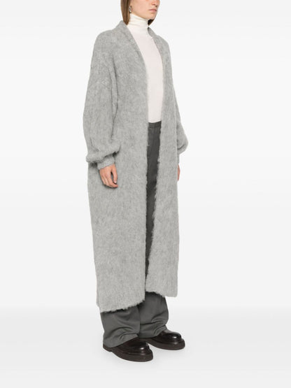 Wool long cardigan