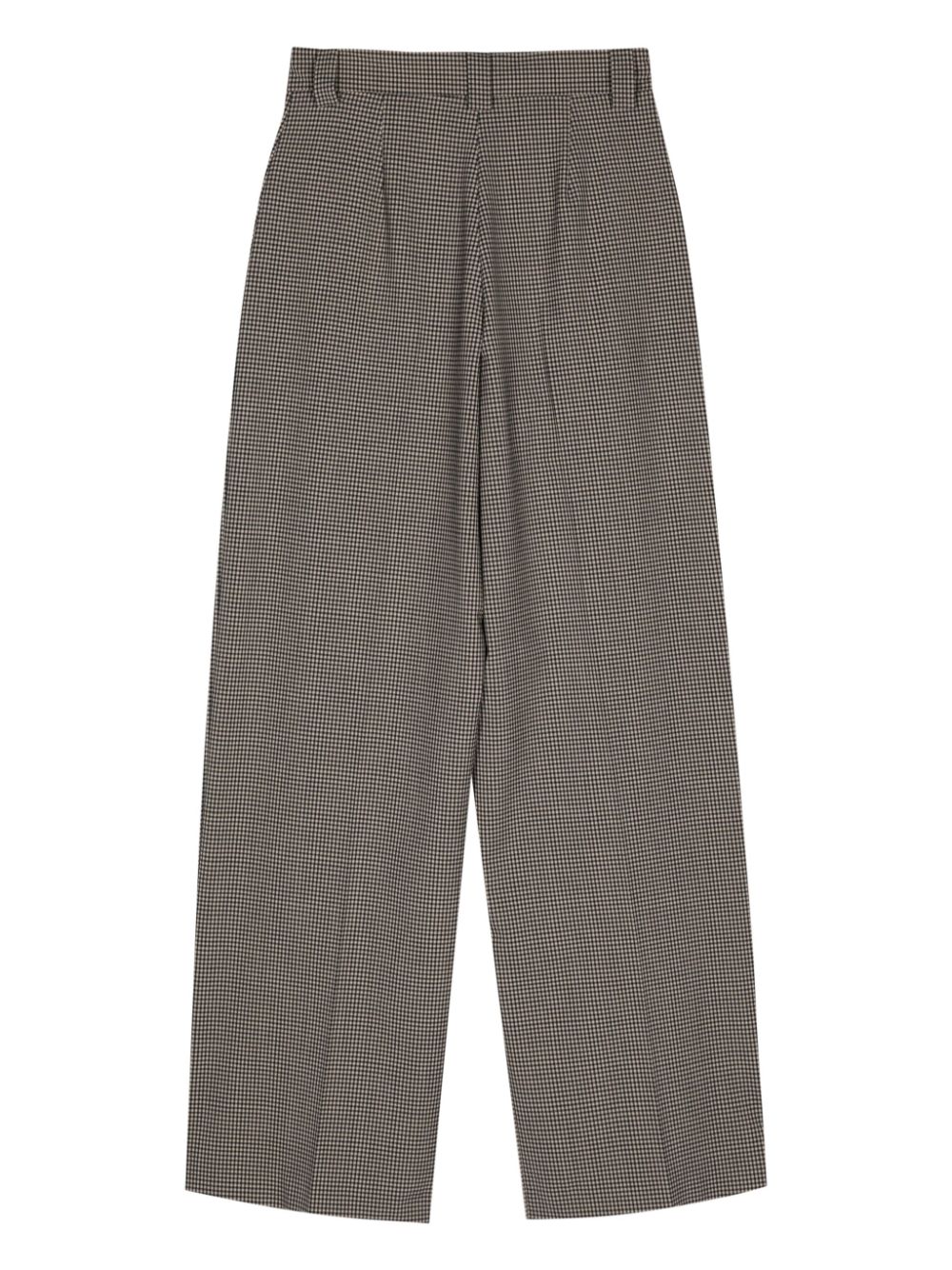 Wool blend wide-leg trousers