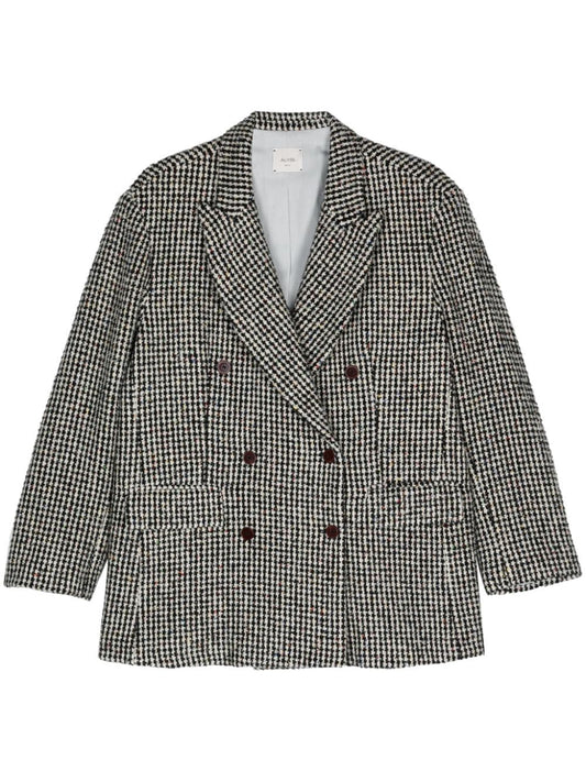 Wool blend double-breasted coat