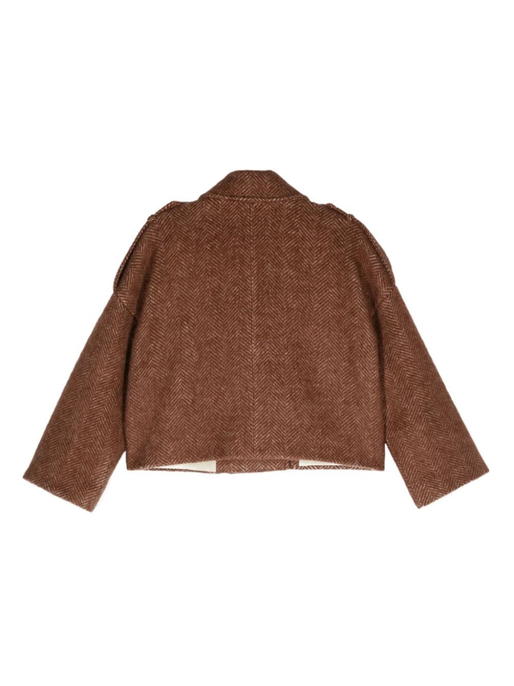 Wool cropped coat