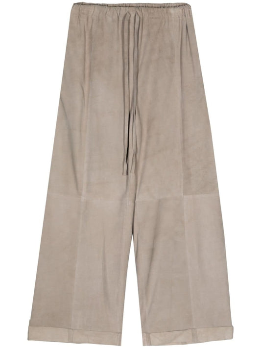 Suede trousers