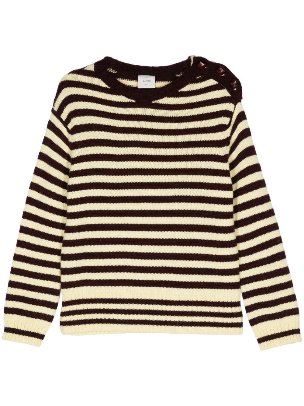 Wool blend striped sweater