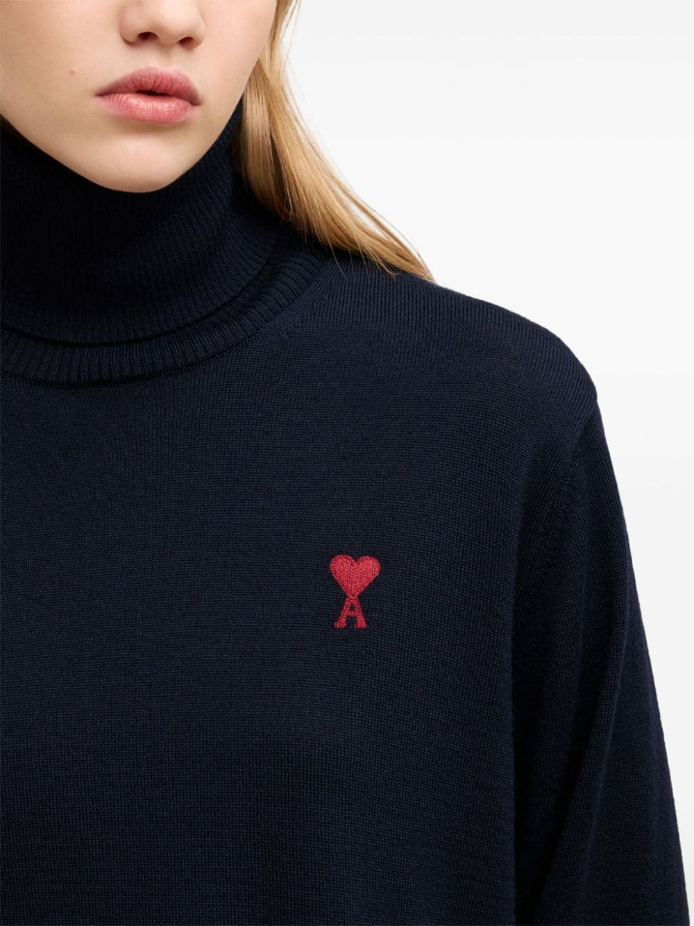 Ami de coeur wool high-neck sweater