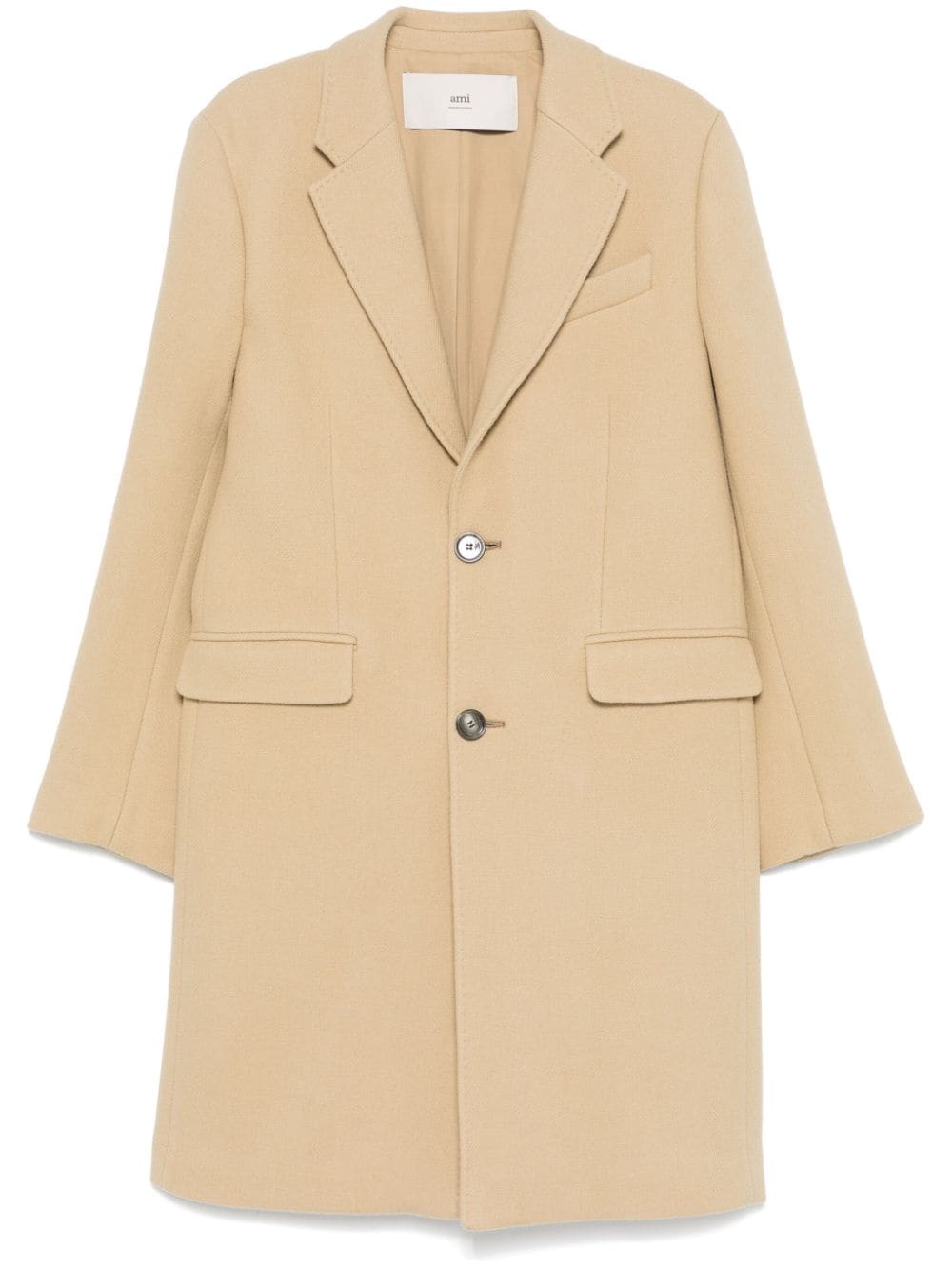 Wool single-breasted coat