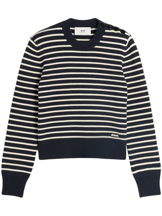 Wool and cotton blend sailor sweater