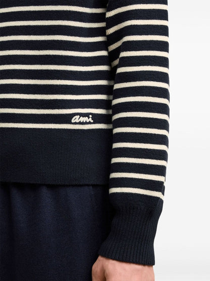 Wool and cotton blend sailor sweater