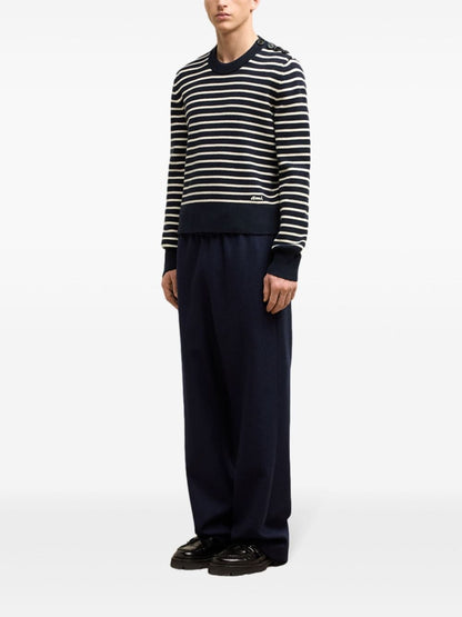 Wool and cotton blend sailor sweater