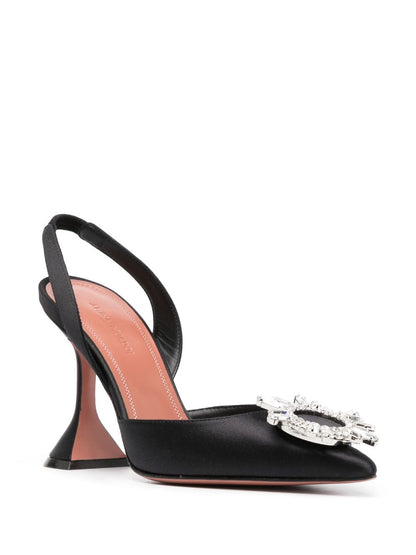 Begum satin slingback pumps