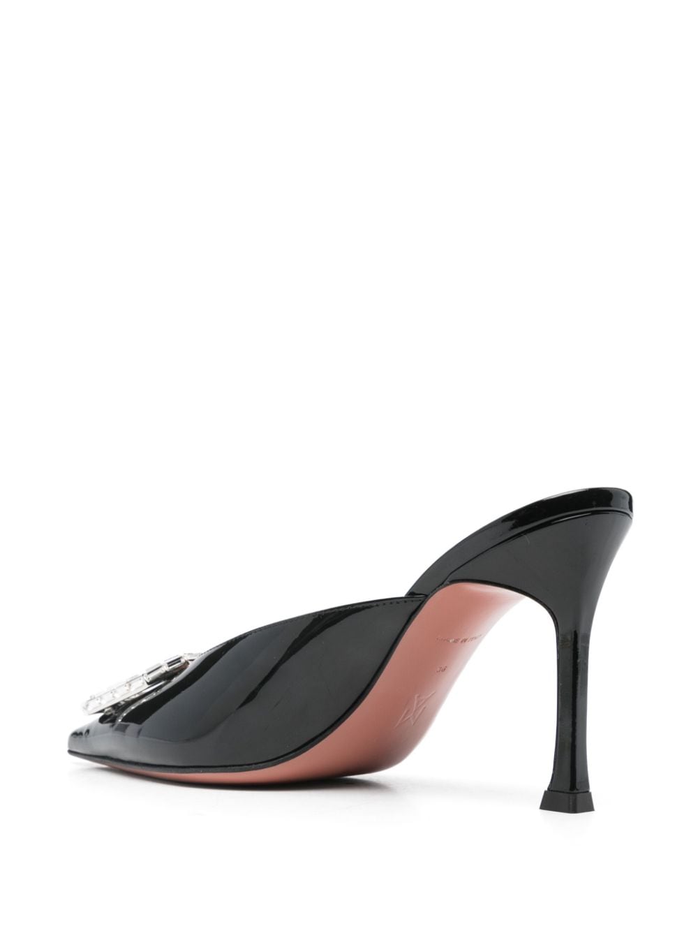 Camelia patent leather mules