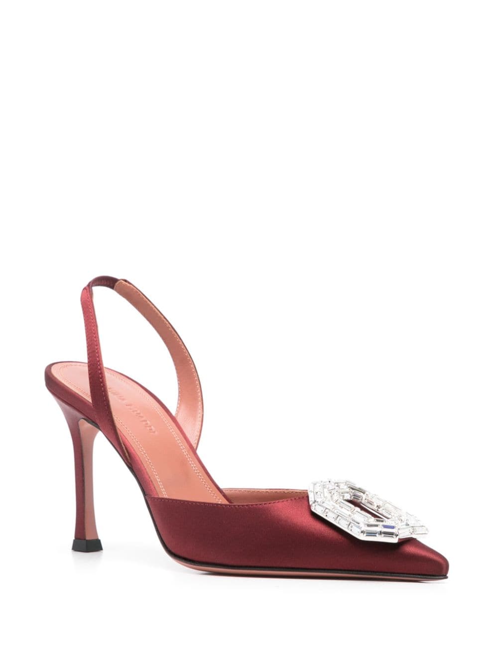 Camelia satin slingback pumps