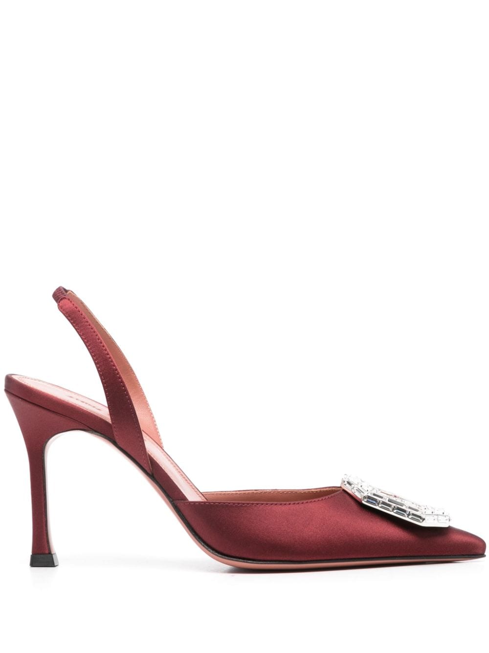 Camelia satin slingback pumps