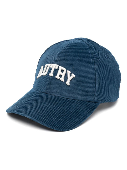 Logo velvet baseball cap