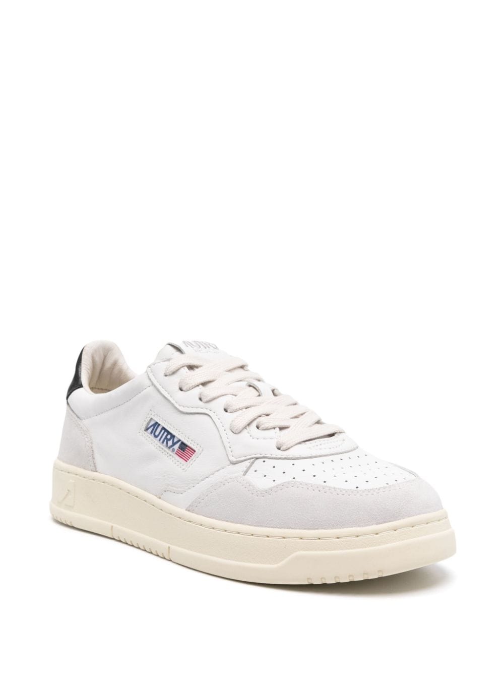 Medalist low leather and suede sneakers