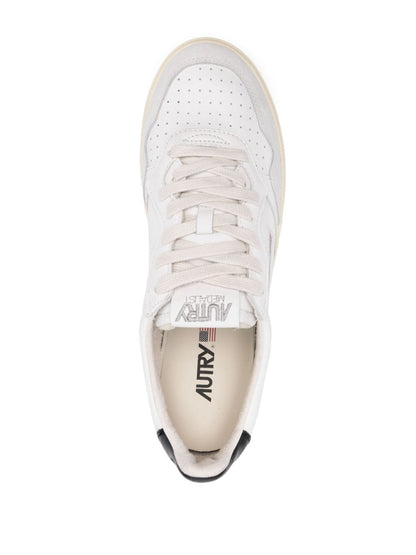 Medalist low leather and suede sneakers