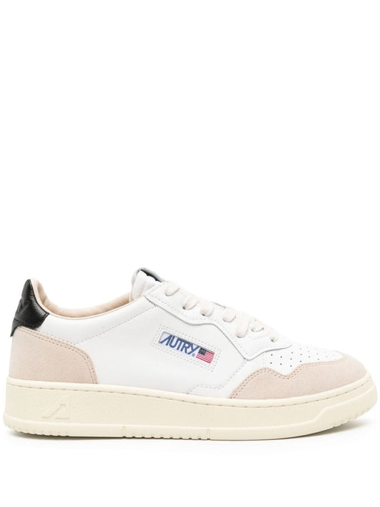 Medalist low leather and suede sneakers