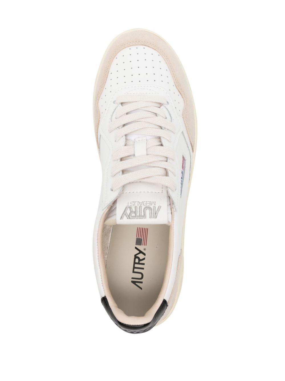 Medalist low leather and suede sneakers