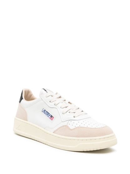 Medalist low leather and suede sneakers