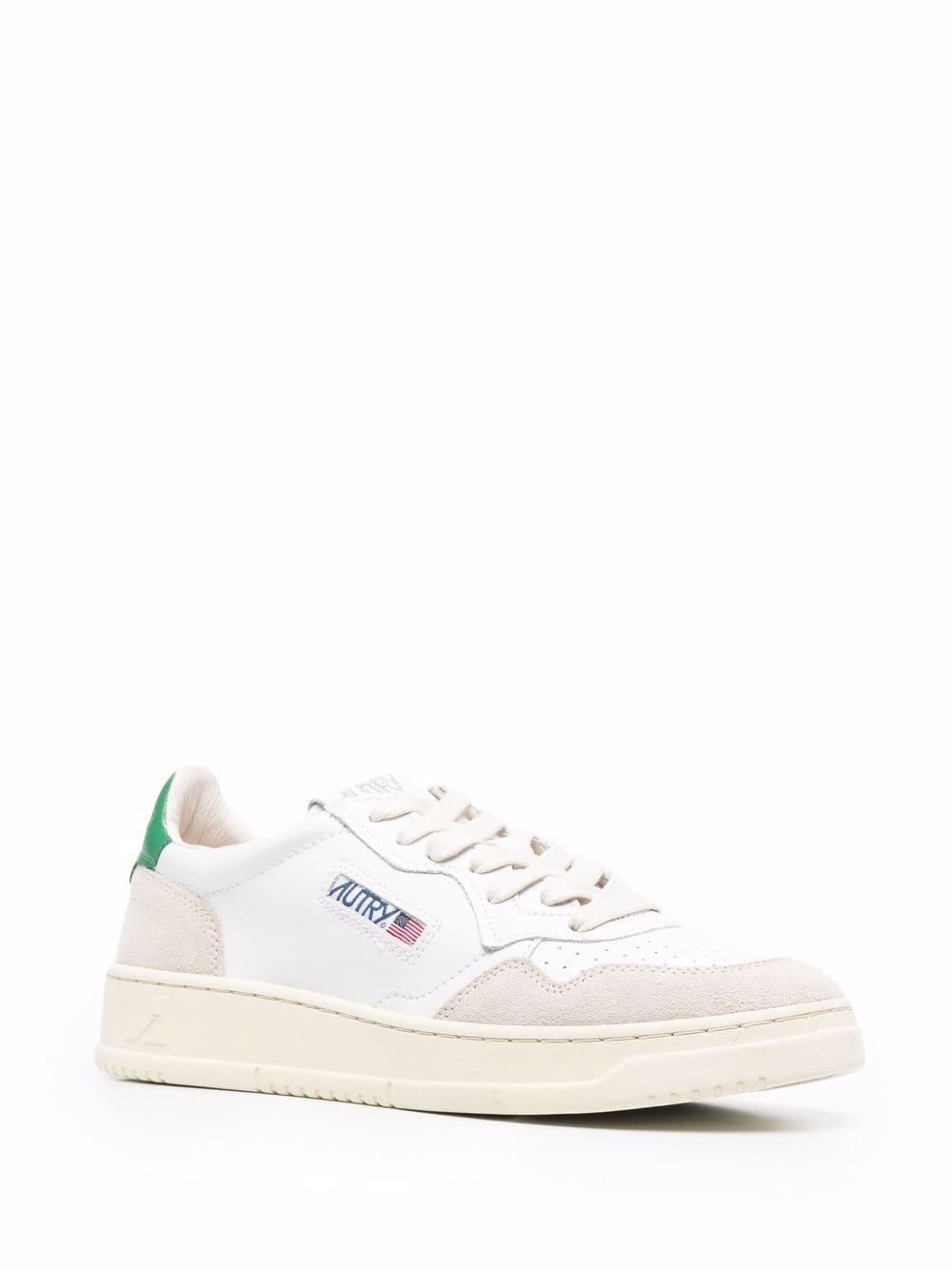 Medalist low leather and suede sneakers