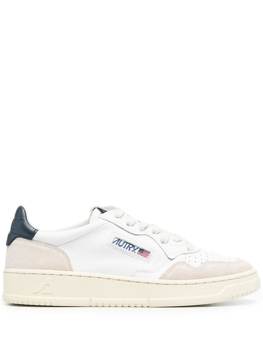 Medalist low leather and suede sneakers