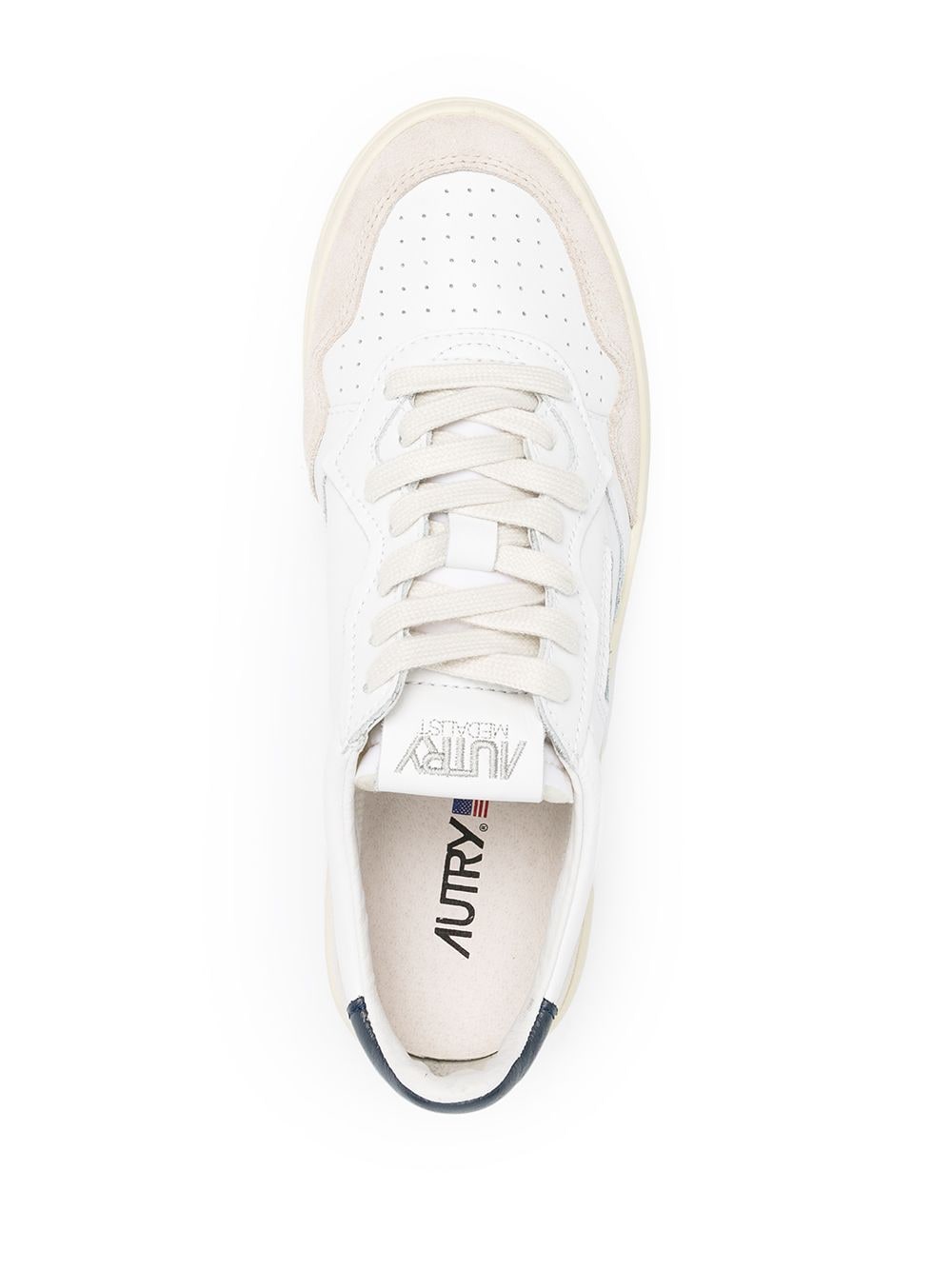 Medalist low leather and suede sneakers