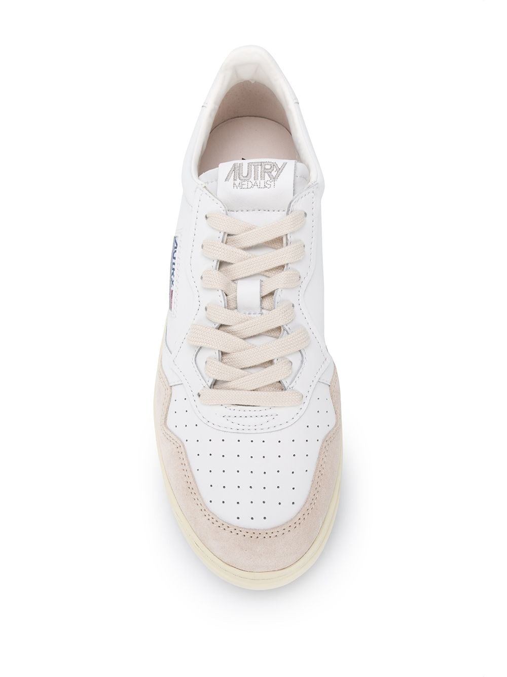 Medalist low leather and suede sneakers