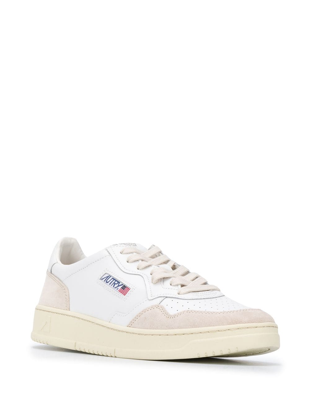 Medalist low leather and suede sneakers