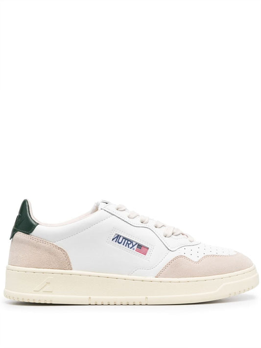 Medalist low leather and suede sneakers