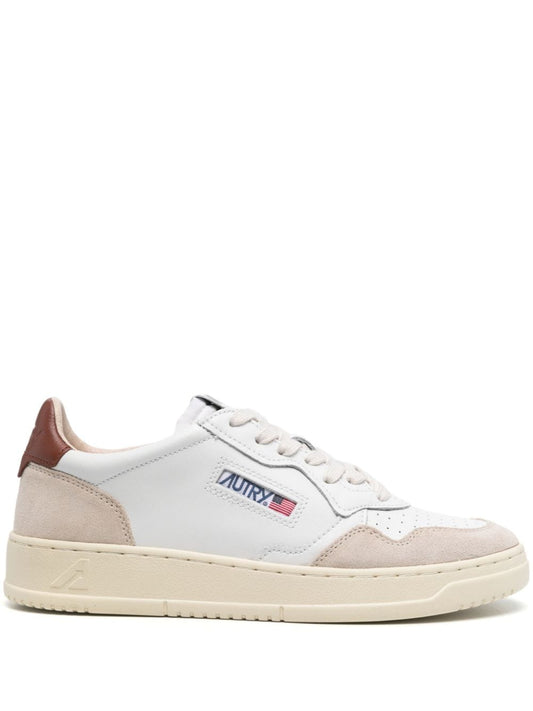 Medalist low leather and suede sneakers