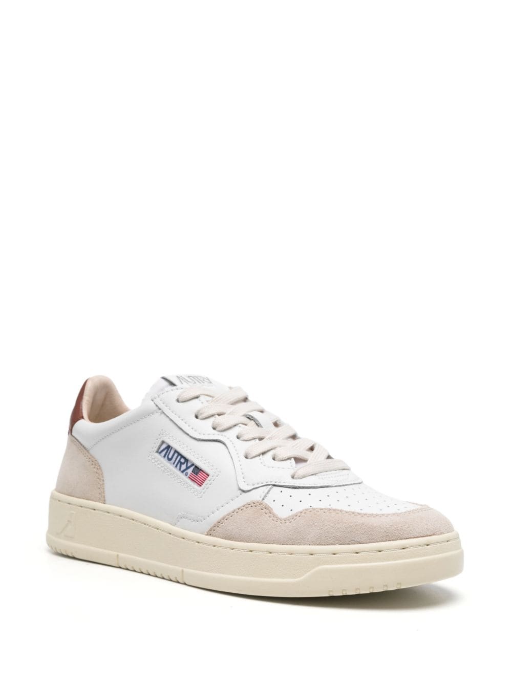 Medalist low leather and suede sneakers