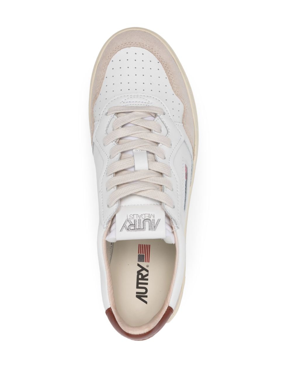 Medalist low leather and suede sneakers