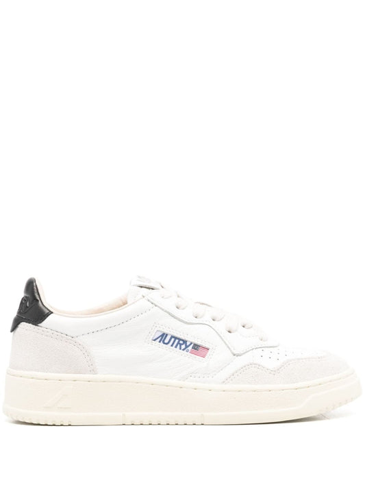 Medalist low leather and suede sneakers