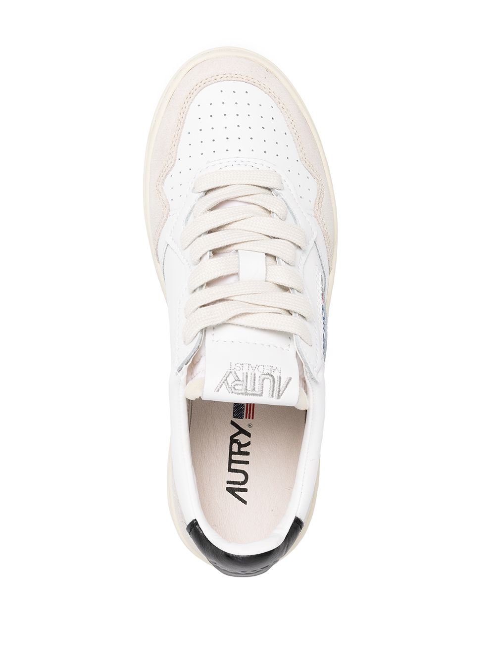 Medalist low leather and suede sneakers