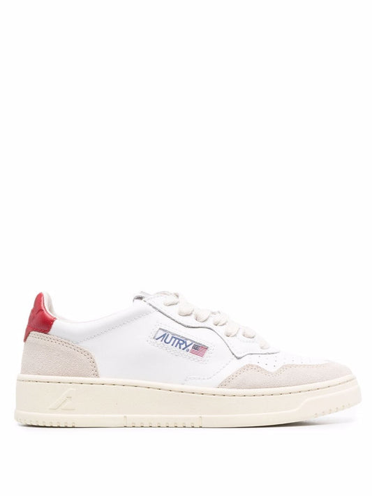 Medalist low leather and suede sneakers