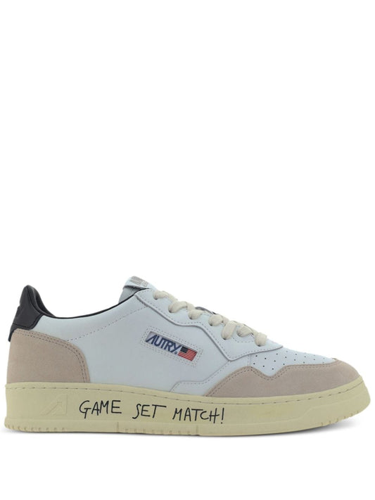 Medalist low leather and suede sneakers