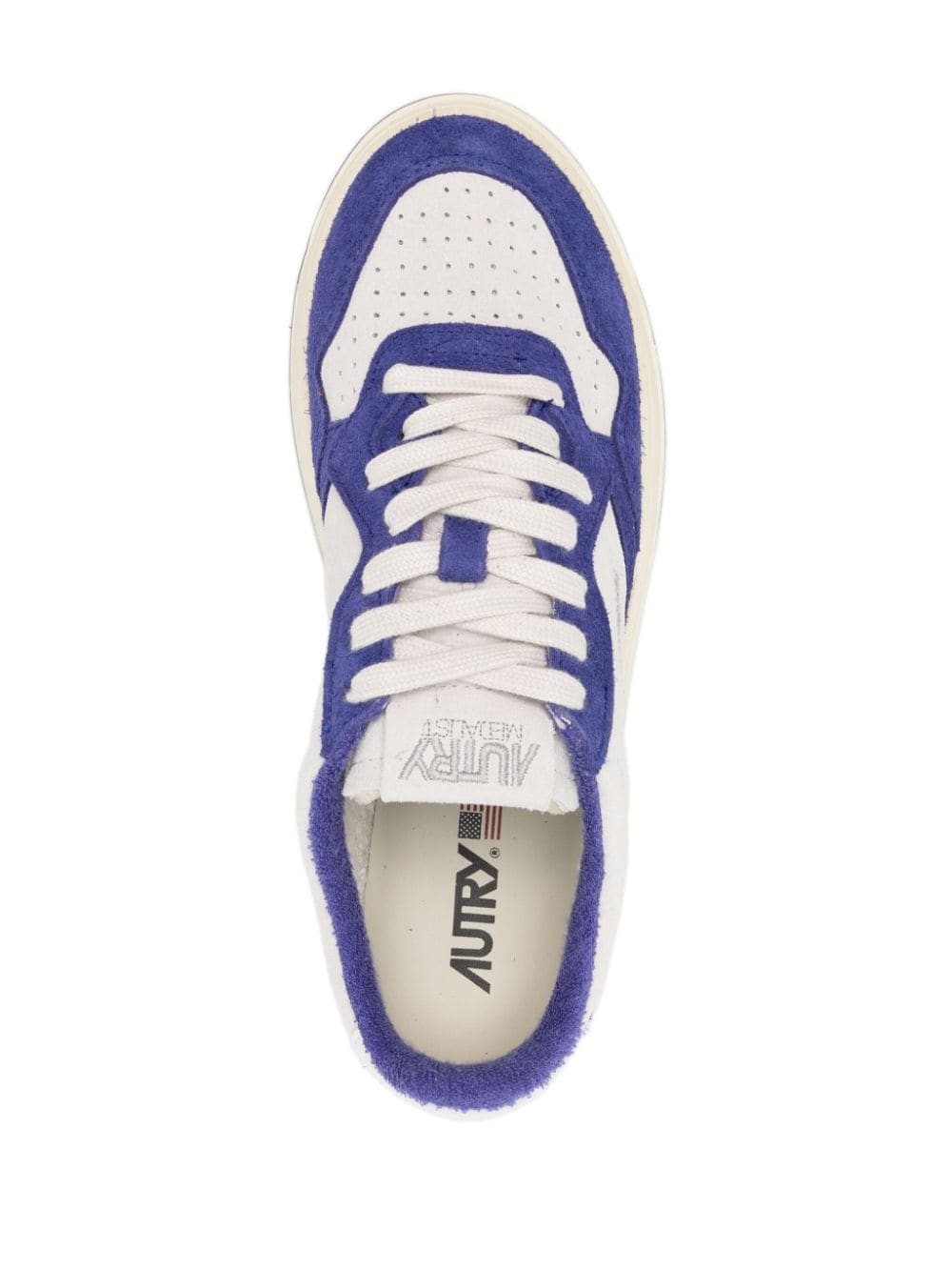 Medalist low leather and suede sneakers