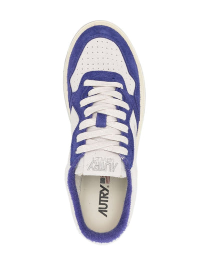 Medalist low leather and suede sneakers