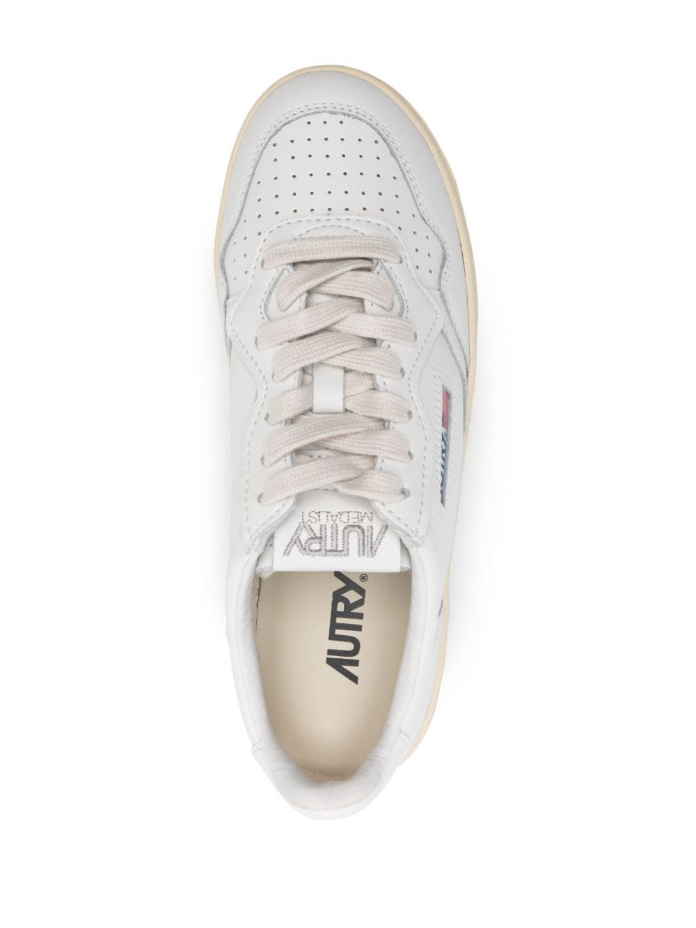 Platform low leather sneakers