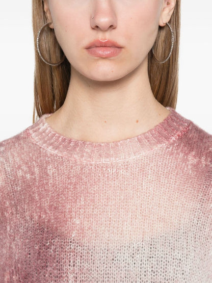 Brushed cashmere crewneck sweater