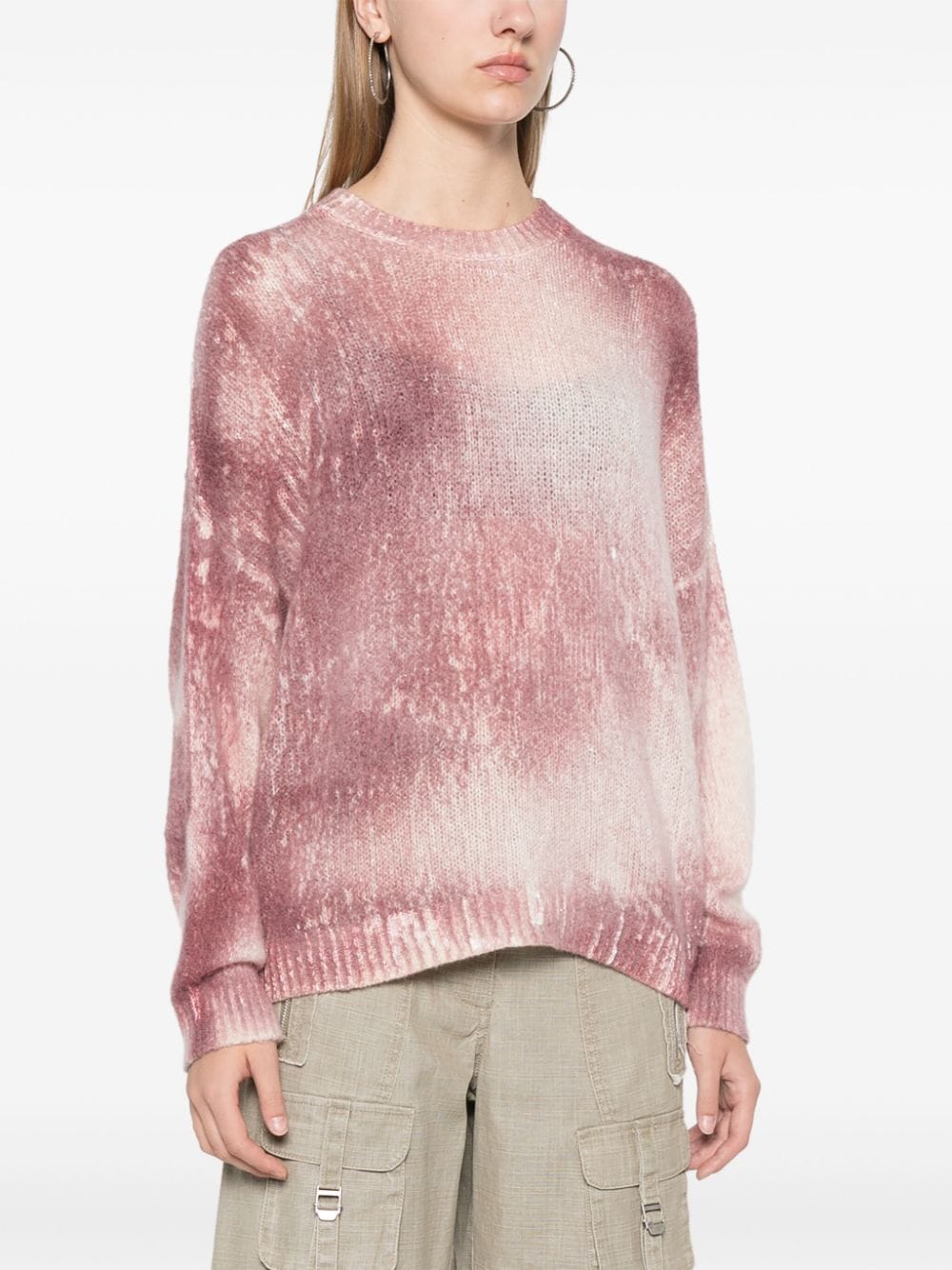 Brushed cashmere crewneck sweater