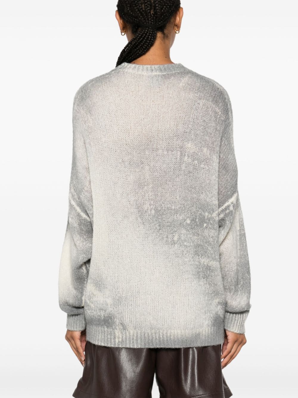 Brushed cashmere crewneck sweater