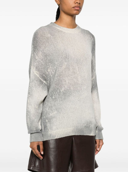 Brushed cashmere crewneck sweater