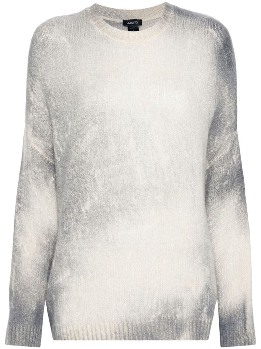 Brushed cashmere crewneck sweater