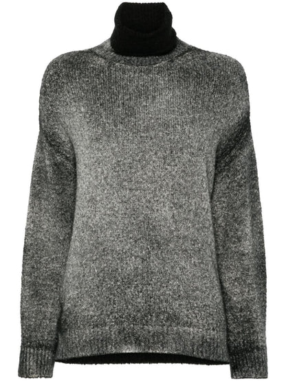 Cotton high-neck sweater